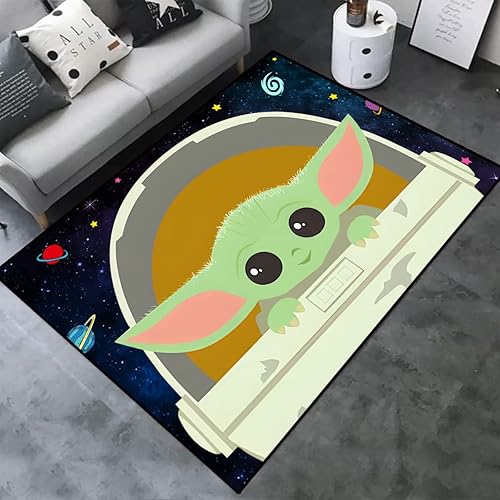 Miniatura 1 de Alfombras grandes 3D de anime Yo-da para bebé, decoración del hogar, para adolescentes, niños, dormitorio, sala de estar, alfombra de terciopelo de