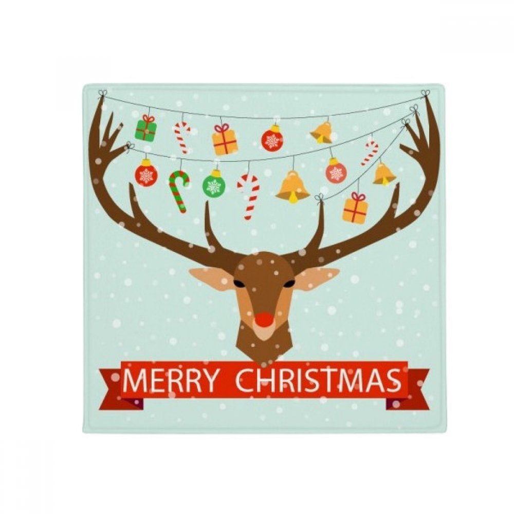 Noël cerf cadeau de fête tapis antidérapant 80cm pour décorer la maison et faire plaisir