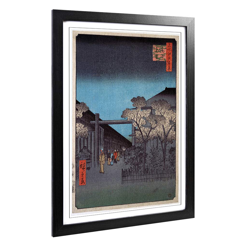 Big Box Art Framed Print of Hiroshige Japanese Oriental (39) Design | Wall Art Picture | Home Decor for Kitchen, Living Room, Bedroom, Hallway, Black, A2 / 24.5x18 Inch / 62x45cm