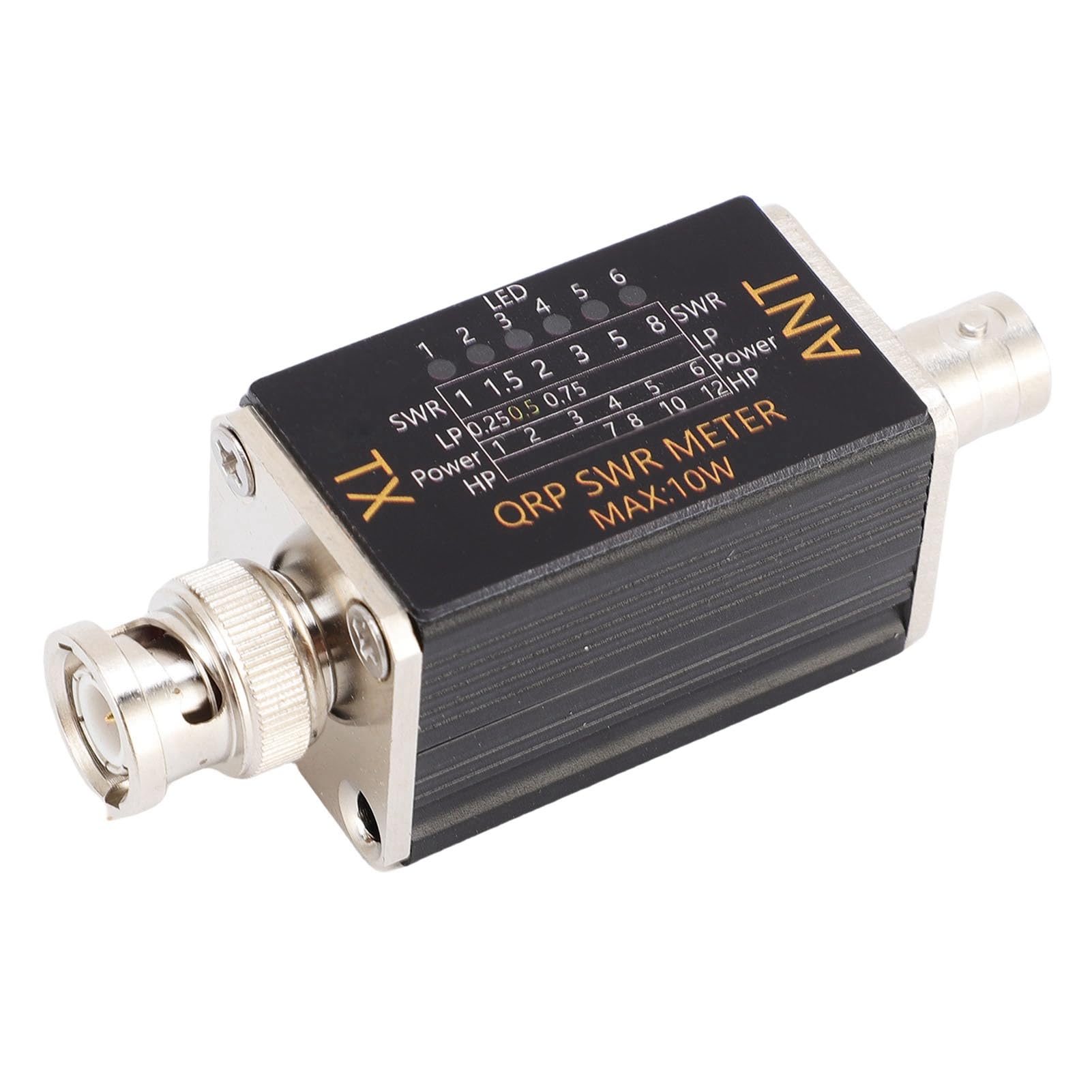 Generic Miernik SWR Przenośny Wskaźnik LED 1-30 MHz 10 W Interfejs BNC dla Entuzjastów Radia Stop Aluminium