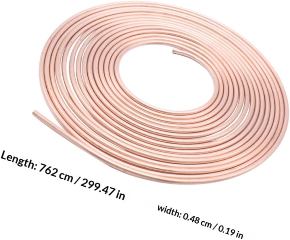 Cabilock Nickel Copper Car Brake Line Tubing Coil 3/16 Od 25ft Non-magnetic Vehicle Brake Tube Replacement Kit for Automotive
