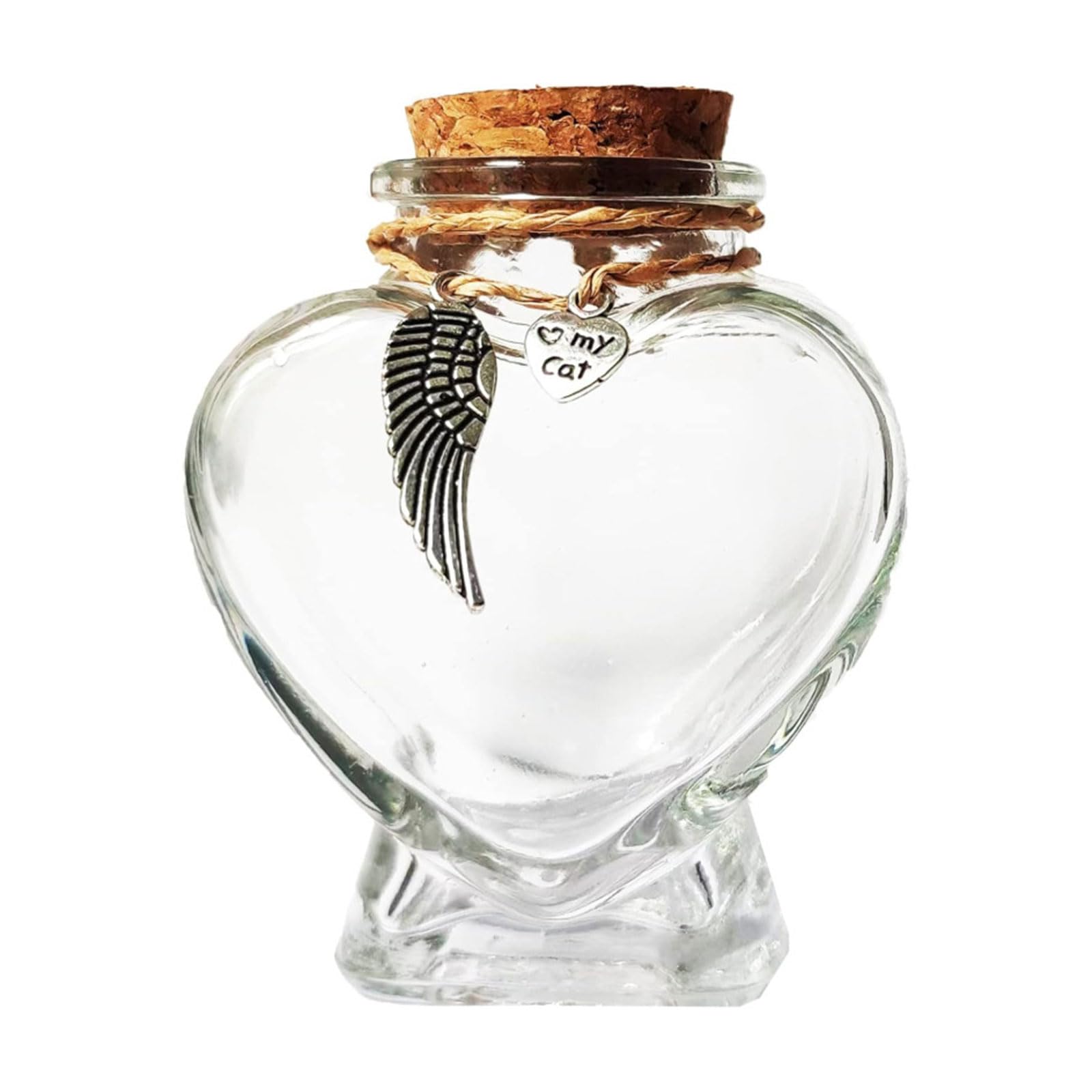 Ksikdeg Glass Keepsakes Container for Preserving Pet Hair or Ashes Memorial and Secure Storage Customes Bottle