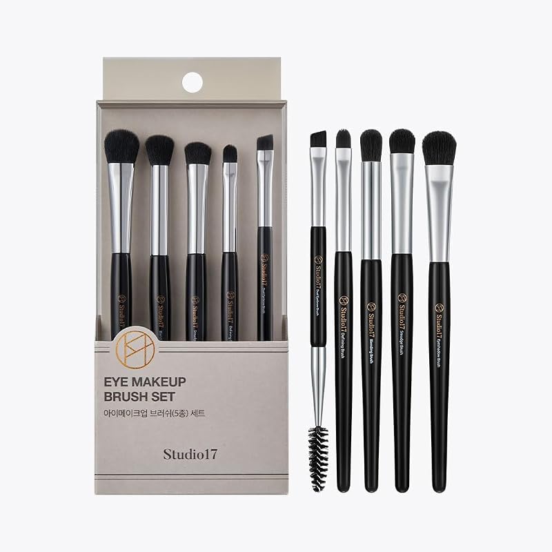 Kit de Pincéis para Maquiagem dos Olhos STUDIO17 com 5 Unidades