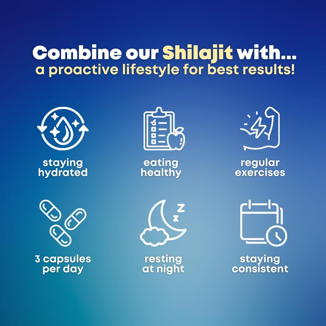 Shilajit Pure Himalayan Organic Capsules with Irish Sea Moss, Ashwagandha, Copper, Beet Root - Fulvic Acid Trace Minerals Supplement for Men & Women - 90 Count, Non-GMO, Gluten-Free - Image 6