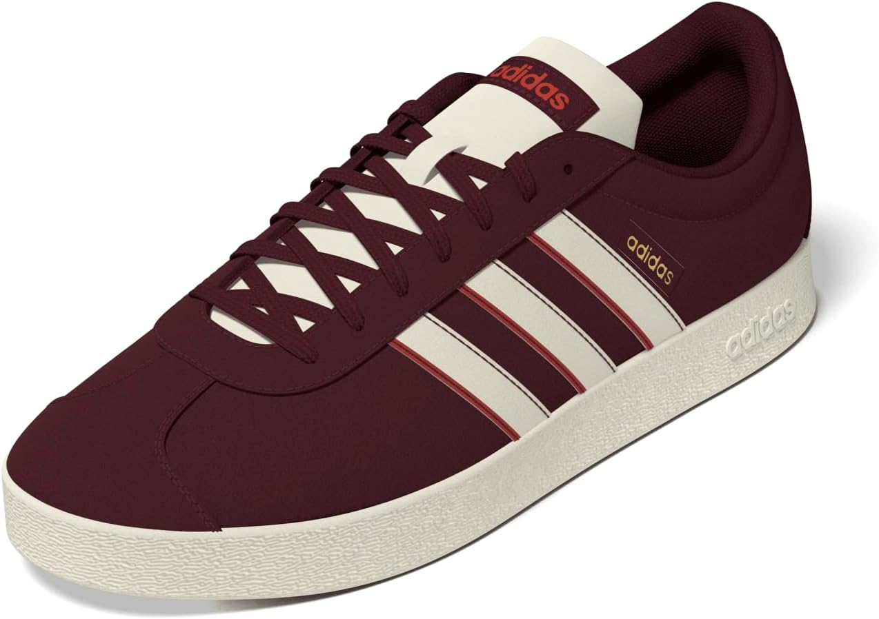 adidas Men's VL COURT 2.0 SHOES, shadow red/off white/bright red, 6.5 UK