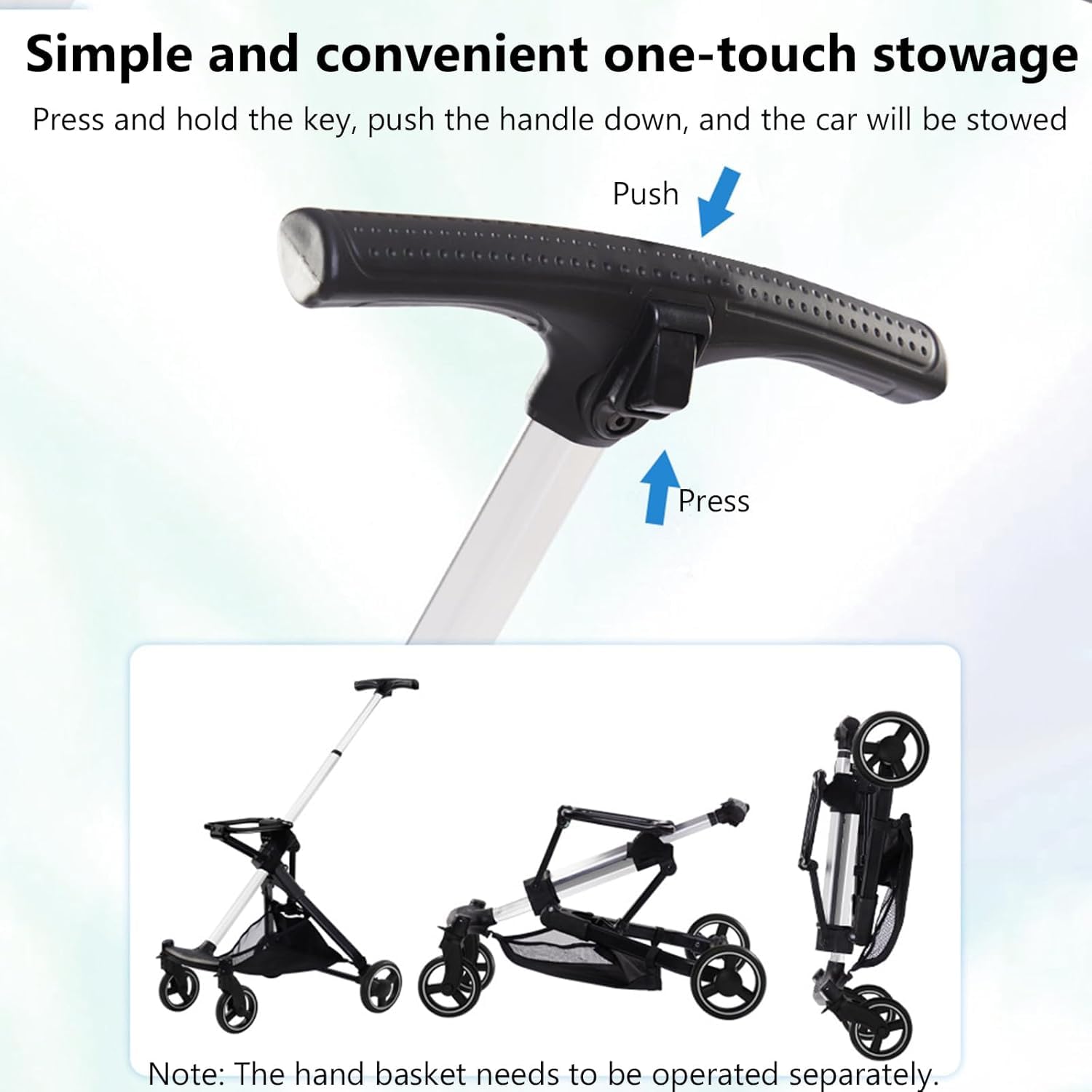 Haustier-Buggy, 2-in-1-multifunktions-jogging-buggy Für Hunde Und Katzen, 4 Räder, Zusammenklappbar, Tragbar, Leicht, Reisebuggy Mit Abnehmbarem Tragekorb Für Kleine/mittelgroß, Black