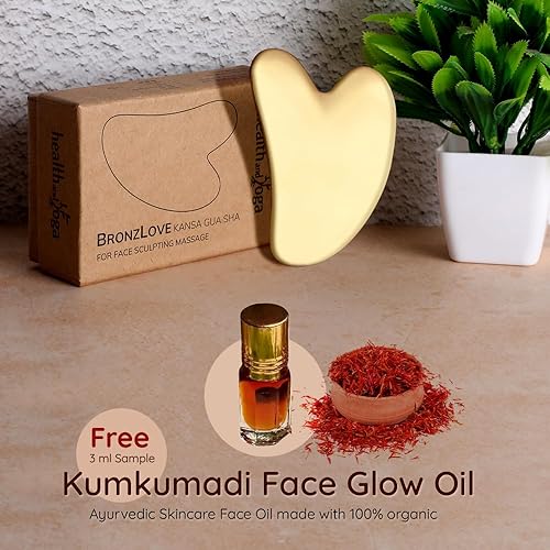 Miniatura 5 de Ayurveda BronzLove Kansa Gua Sha Herramienta de masaje  Movilización de tejidos blandos, herramienta de raspado de masaje de tendones  Alivio del
