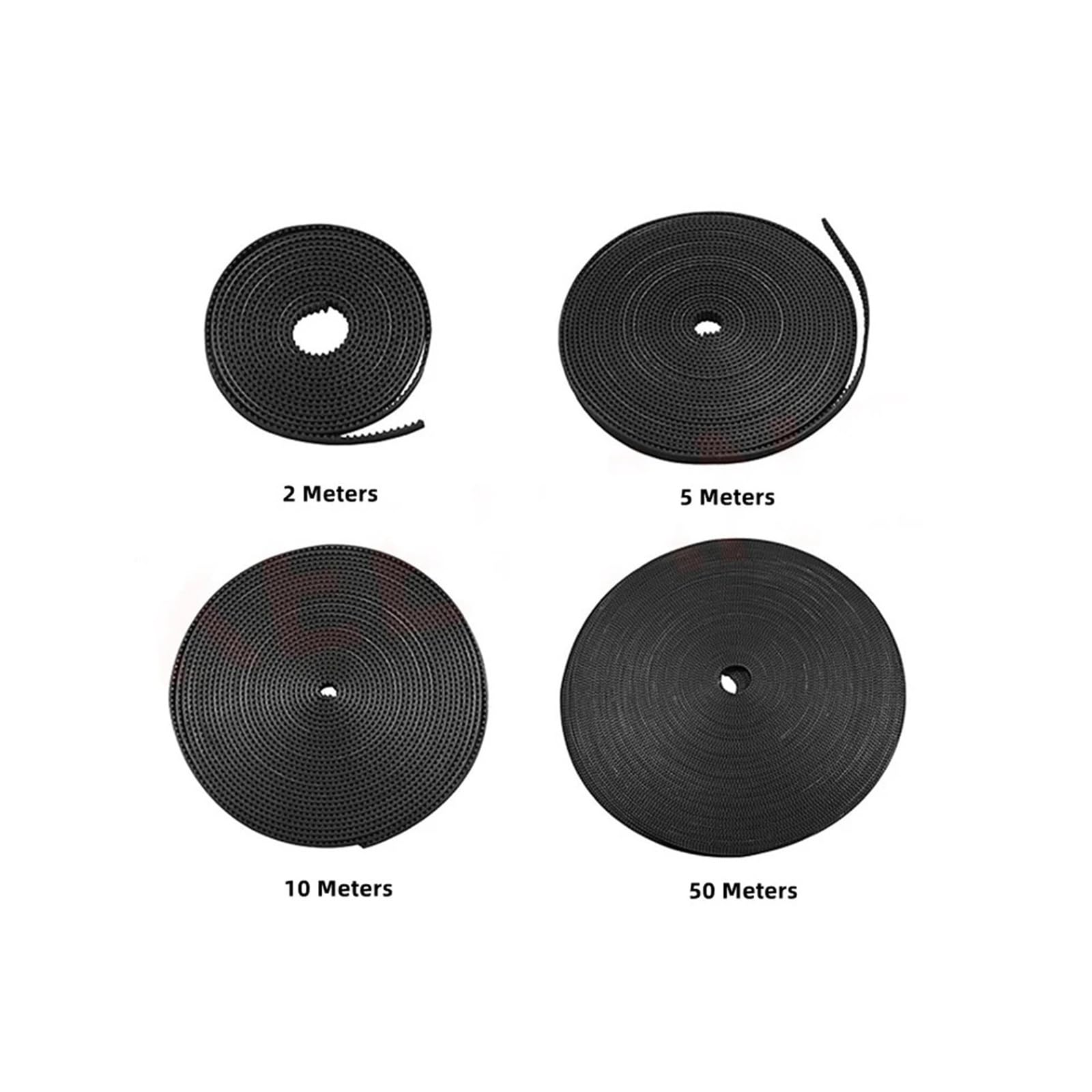 Aixinong1 Otwarty pasek rozrządu 2GT, szerokość 6 mm/10 mm, pasek z rdzeniem stalowym z włókna aramidowego PU | 5/10/50M dla drukarki 3D(PU White,10 Meters-W6mm)