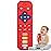 Fu Store Silicone Teething Toys for 0-12 Months 3-24 Months Infant Toddlers Remote Control Shape Teethers for Babies Chew Toys Relief Soothe Babies Gums Set Dishwasher and Refrigerator Safe Red