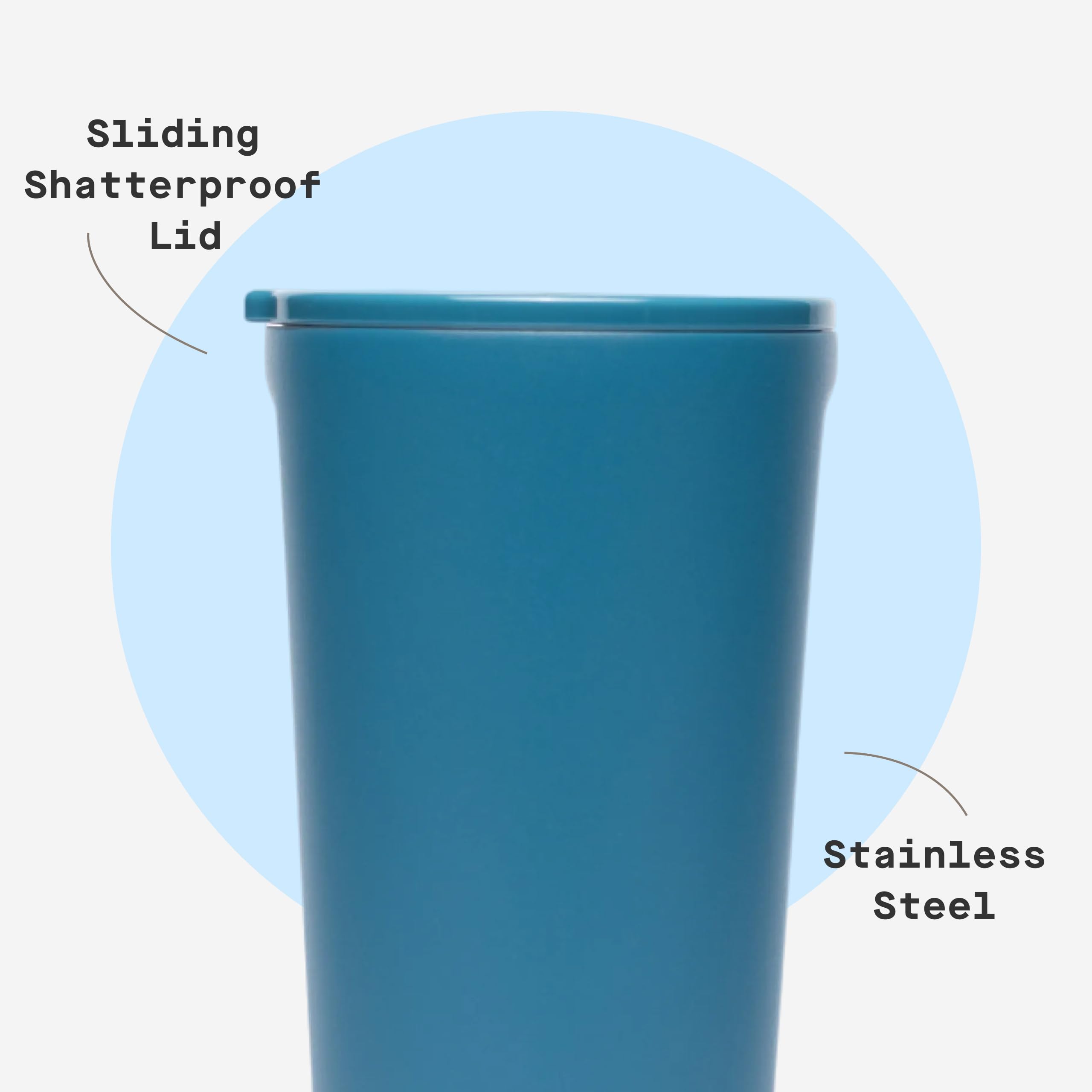 Corkcicle Tasse à café classique à triple isolation avec couvercle, North Shore, 710 ml, gobelet de voyage en acier inoxydable garde les boissons froides 9 heures et plus et chaudes 3 heures – Gobelet