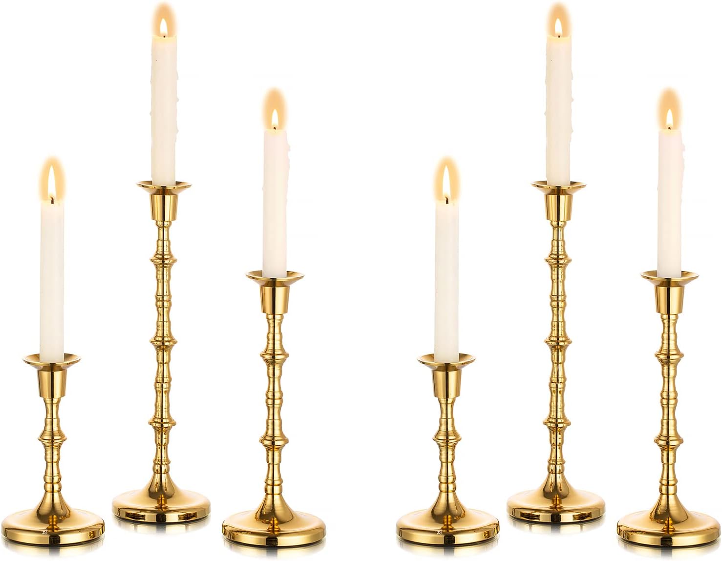 Nuptio Candle Holder Taper Candlestick Holders Gold Candle Holders for Unity Candles