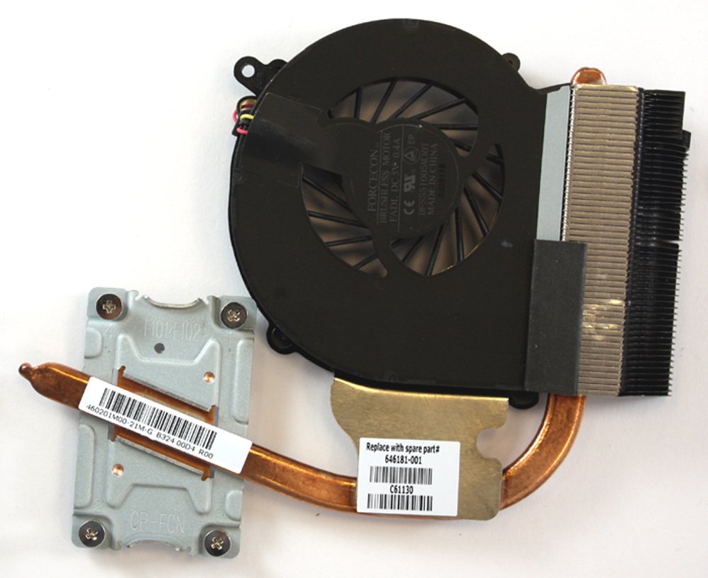 Power4Laptops Ersatz-Lüfter Mit Kühlkörper Für HP 646181-001 | Für Intel Pentium Notebooks | Professioneller Einbau Empfohlen