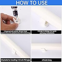 Vista 4 de Abrazaderas de tubo de 3/4 pulgadas, paquete de 50 ganchos PEX de 0.787 in, abrazaderas de plástico para tubería, herramientas con gancho en U