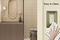 Vista 6 de Cubierta de Interruptor de Luz Decorativa Individual Placa de Pared Metálica Adler, Paquete de 4 Latón Antiguo 1 Gang Rocker Individual