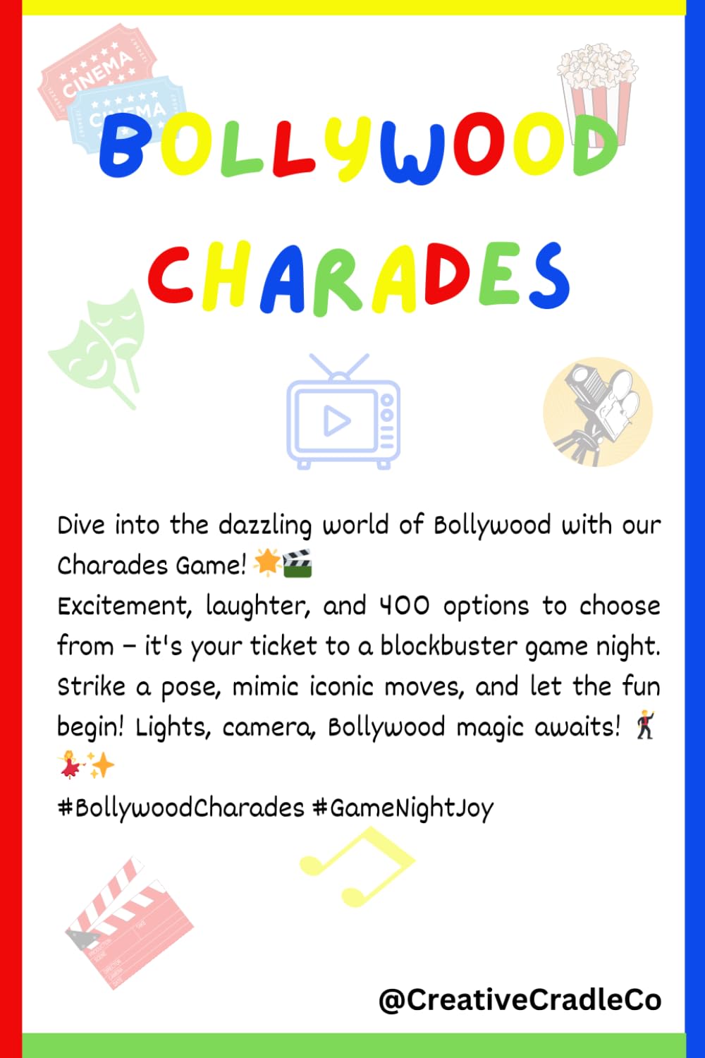 Bollywood Charades - fun game for friends and families