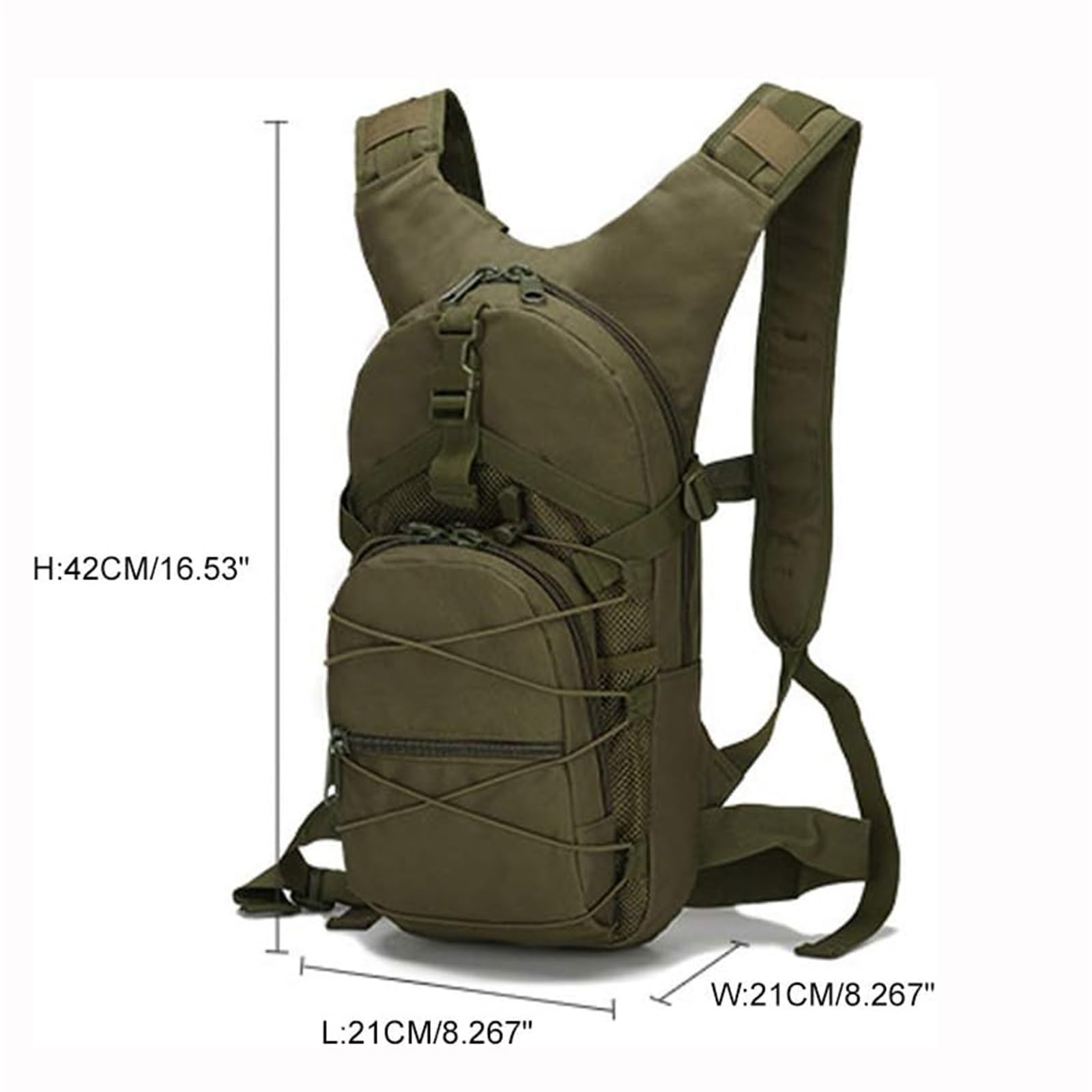 Plecak Szturmowy Dla Mężczyzn I Kobiet, Mały 15l Wodoodporny Oxford Army Oddychający Wodoodporny Plecak, Plecak Kempingowy Sportowy Turystyczny Bug Out, Do Trekkingu, Pieszych Wędrówek(Black)