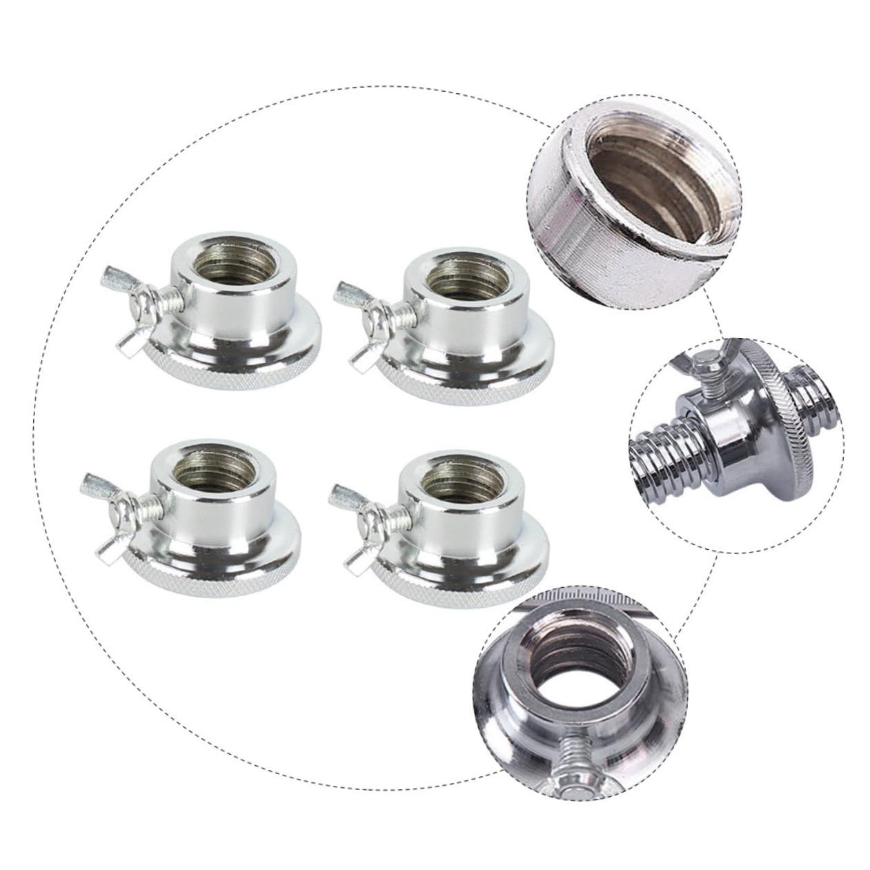 Alipis 4 piezas Collares de Bloqueo para Barra de Pesas Tuercas Hexagonales Antideslizantes Doble Seguro Cierre de Tornillo para Entrenamiento Seguro Gimnasio y Casa