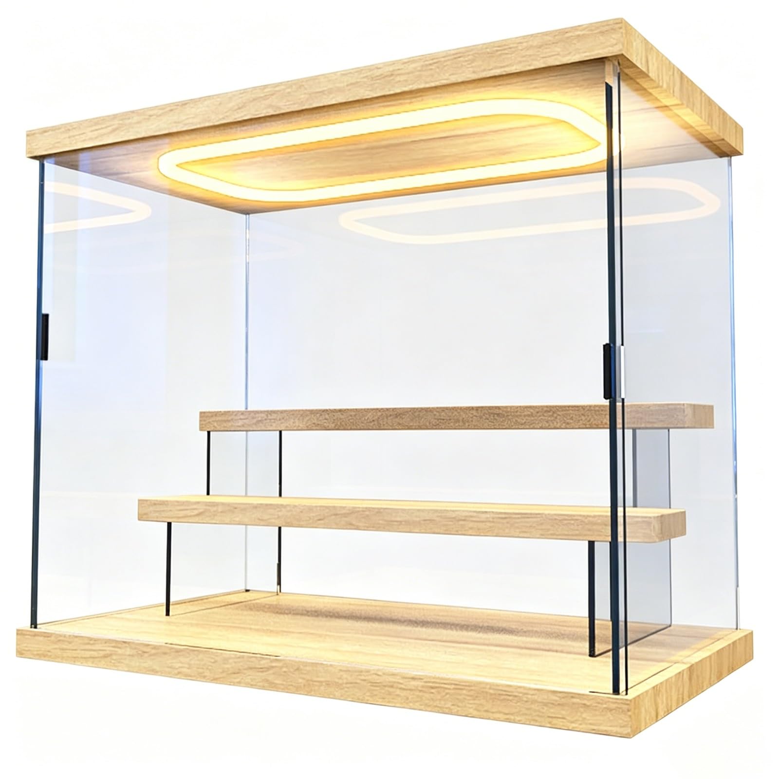 Acrylic Display Boxes with Tier, 5 7 9 12 Inch Heigh Stackable Acrylic Organizer Box Display Case, Dustproof Protection Showcase for Action Figures/ Mini Collectibles(3Tier-320x180x265mm/13x7x10")
