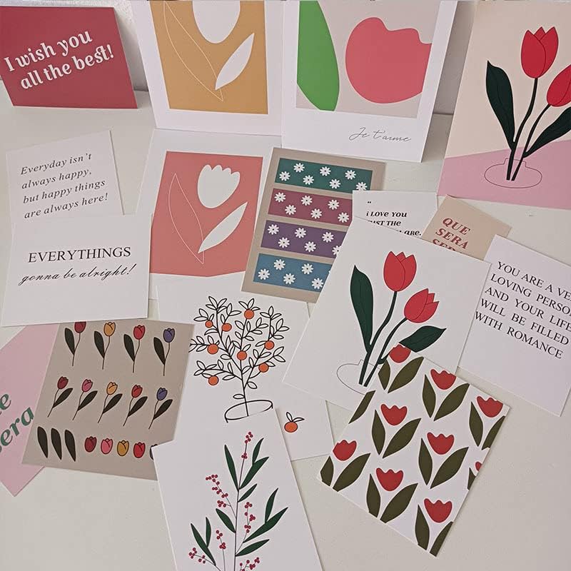 Amazon Co Jp 韓国 インテリア 雑貨 韓国 ポストカード イラスト ステッカー付 おしゃれ デザイン 韓国雑貨 インテリア 写真 カード Set A 文房具 オフィス用品
