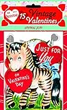 15 Vintage Valentines: Fun With Animals: 15 Die-Cut Cards in Bag with Decorated Envelopes