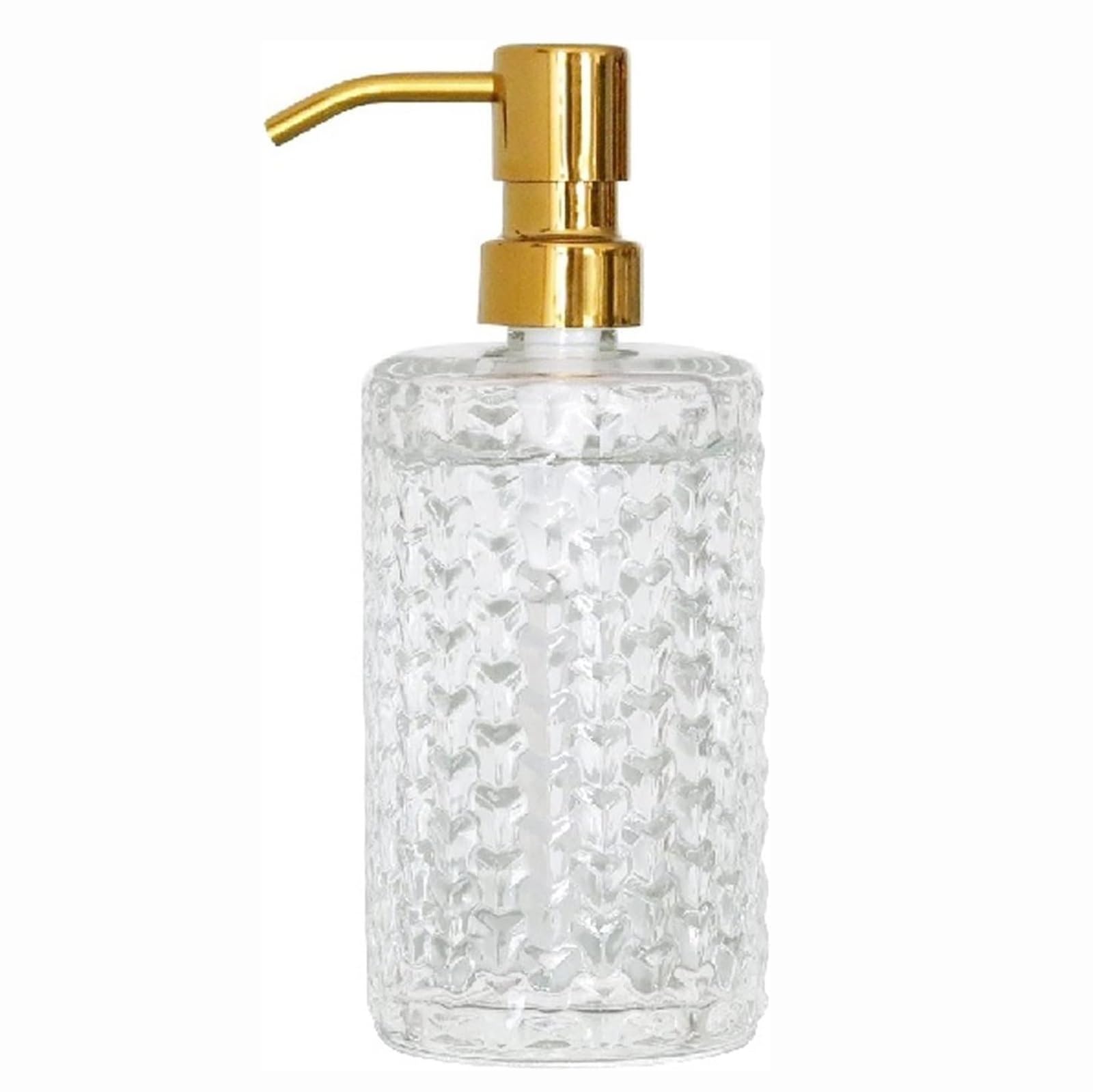 Kxaoxgrc C Glass Soap Lotion Dispenser Set, Lear Glass Soap Dispenser With Rust Proof Pump Labels For Kitchen Bathroom(C)