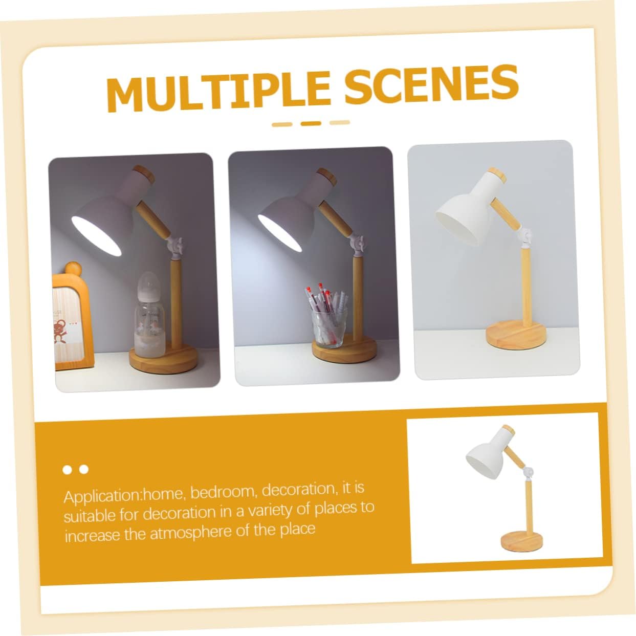 ARTIBETTER Creative Nordic Adjustable Desk Lamp with USB Charging Warm LED Reading Light for Bedroom Office Bar Compact Portable Table Light with Dimmable Brightness and Folding Design
