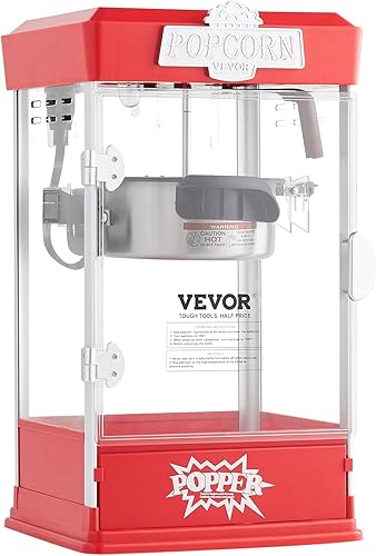 Miniatura 11 de VEVOR Máquina para hacer palomitas de maíz, 480 W, hervidor de 4 onzas que hace 1.5 galones por lote, máquina de palomitas de maíz de mesa, incluye