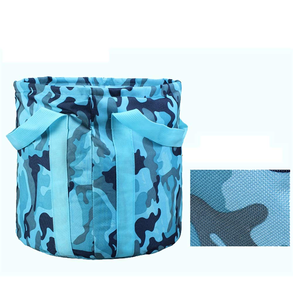 Namiot plażowy rozmiar 30 cm x 30 cm (niebieski) 25 l (6,64 galona) składane plastikowe okrągłe wiadro, namiot kempingowy