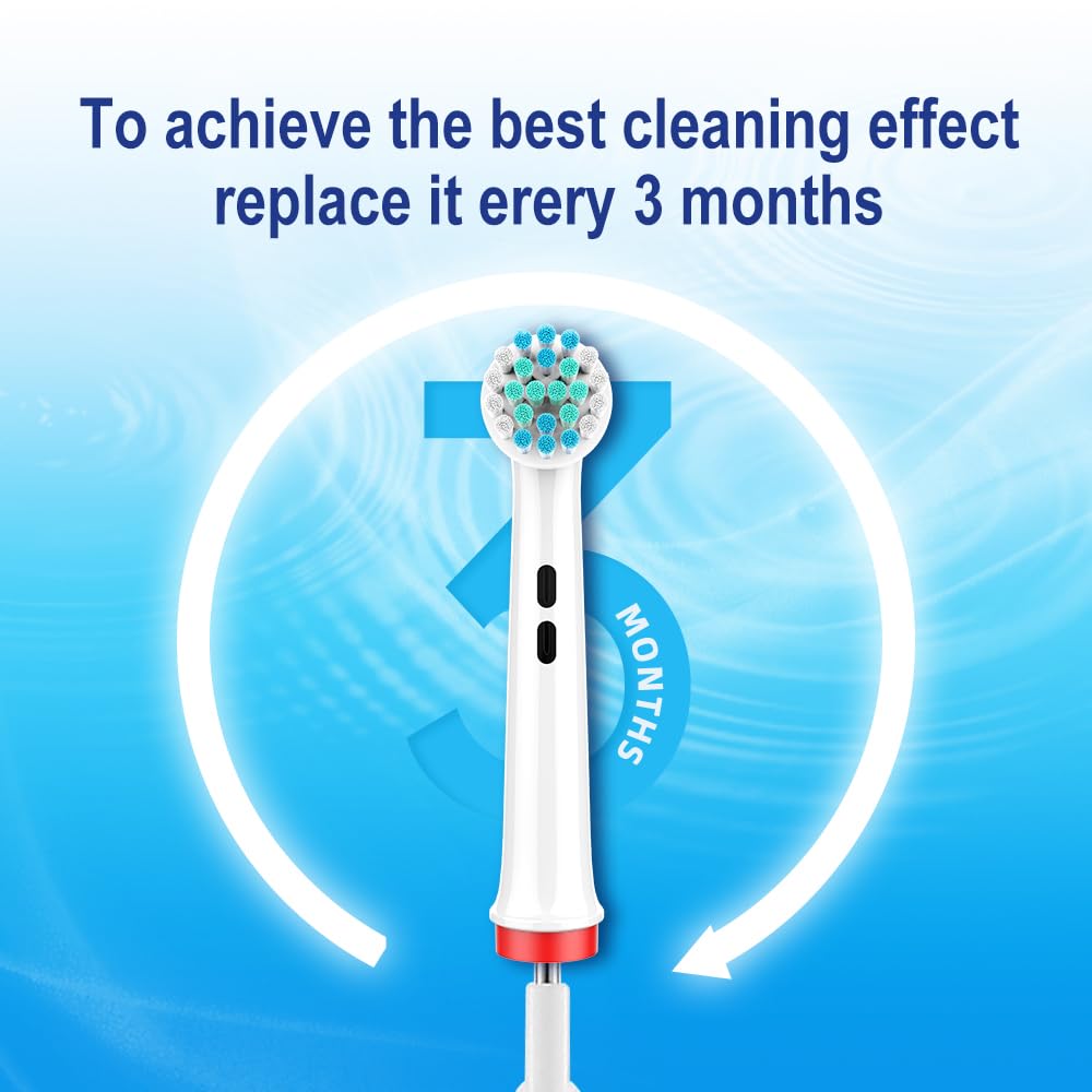 Cabezales de repuesto para cepillo de dientes Oral B Braun, cabezales de cepillo de dientes eléctrico profesional para cabezales de repuesto Oral B Pro 500/1000/1500/3000/3757/5000/7000/7500/8000 (16)