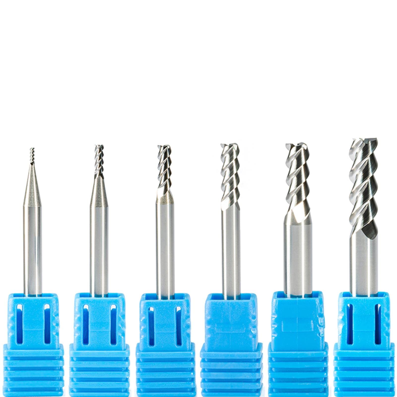 10 Stück AAA 1 mm 1,5 mm 2 mm 2,5 mm 3 mm 4 mm 5 mm 6 mm Hartmetall Schaftfräser Aluminium Schneiden Fräser Spiralfräser Bit CNC Fräser Werkzeug