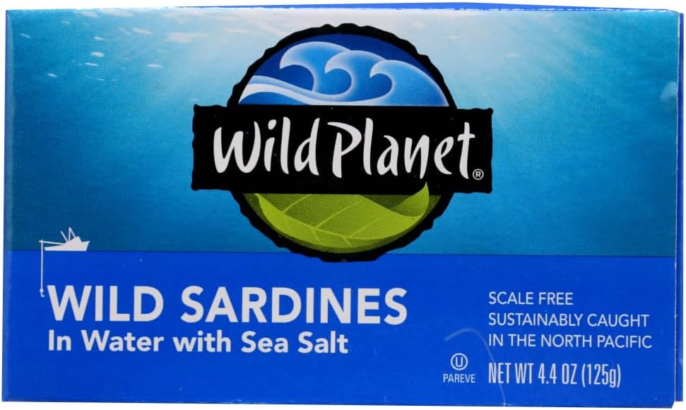 Wild Planet, Wild Sardines in Water with Sea Salt, 4.4 Ounce