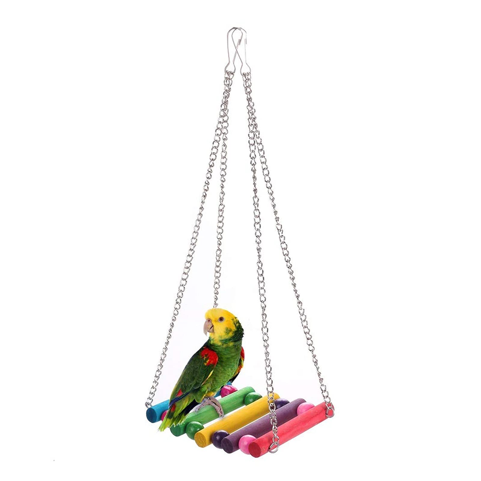 Vogelspielzeug 7 Teile/Satz Haustier Papagei hängen Spielzeug kauen Biss Rattan bälle Gras Swing Glocke Vogel sittich käfig zubehör pet liefert