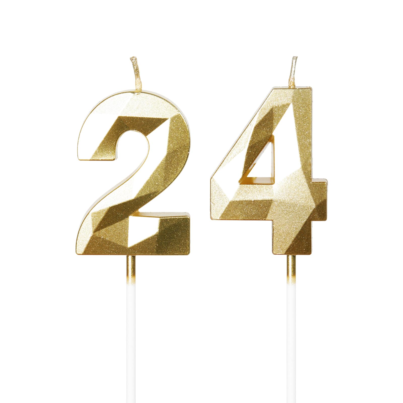 Yiran 50th Birthday Candles, Gold Number 50 Happy Birthday Candles, Cake Topper Decorations for Birthday Party, Wedding Anniversary Celebration Supply — view 103