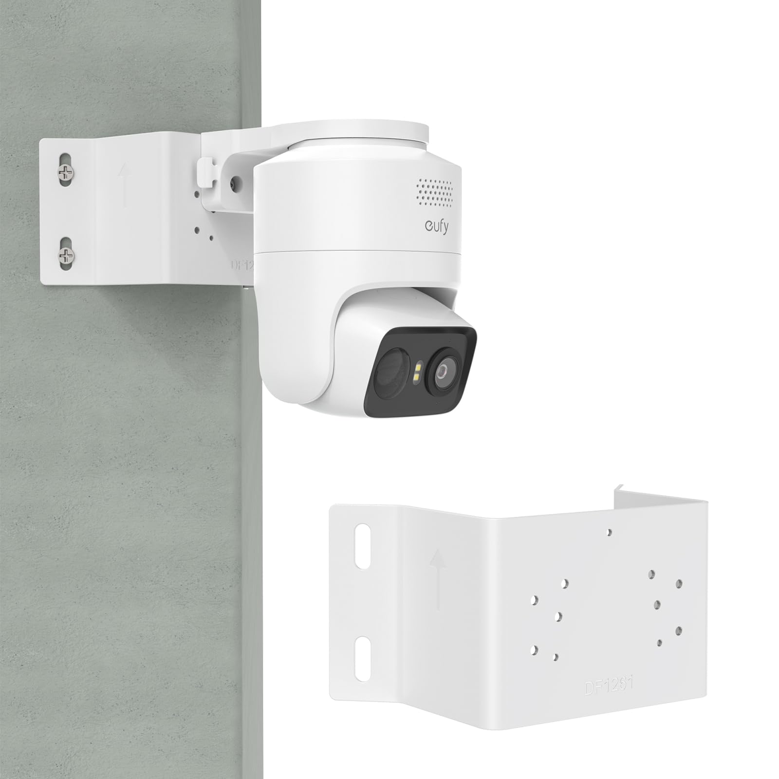 TIUIHU Corner Bracket for eufy Security eufyCam C37/C31 - Aluminium Angle Bracket for Outside Corner Weatherproof, Rustproof, with Screws, White