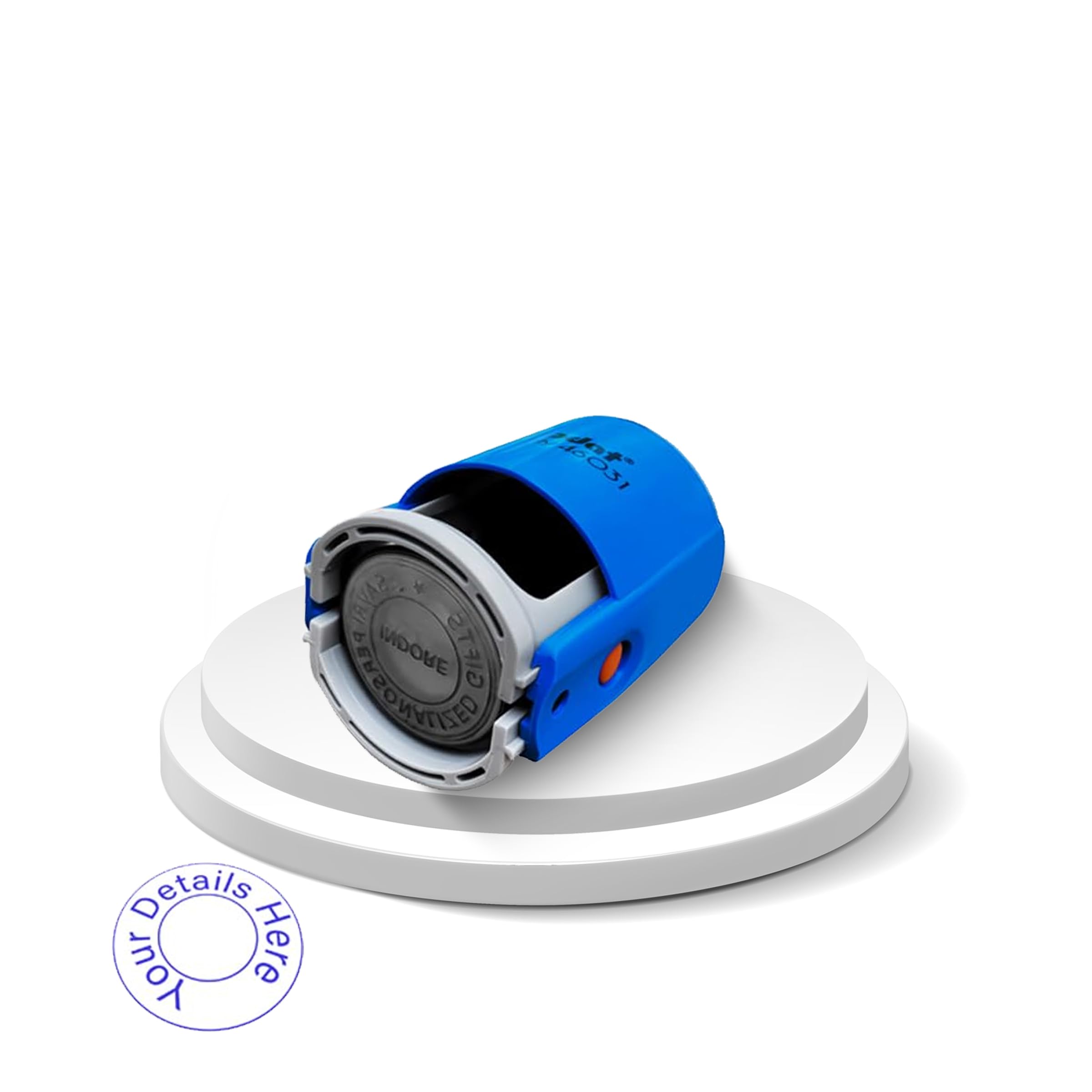 Savri Personalized Custom Stamp Mohar with Your Name, Designation & Firm | Best for Office, School, College, Legal Documents and Other Paperwork. (Self Ink Stamp (Round))