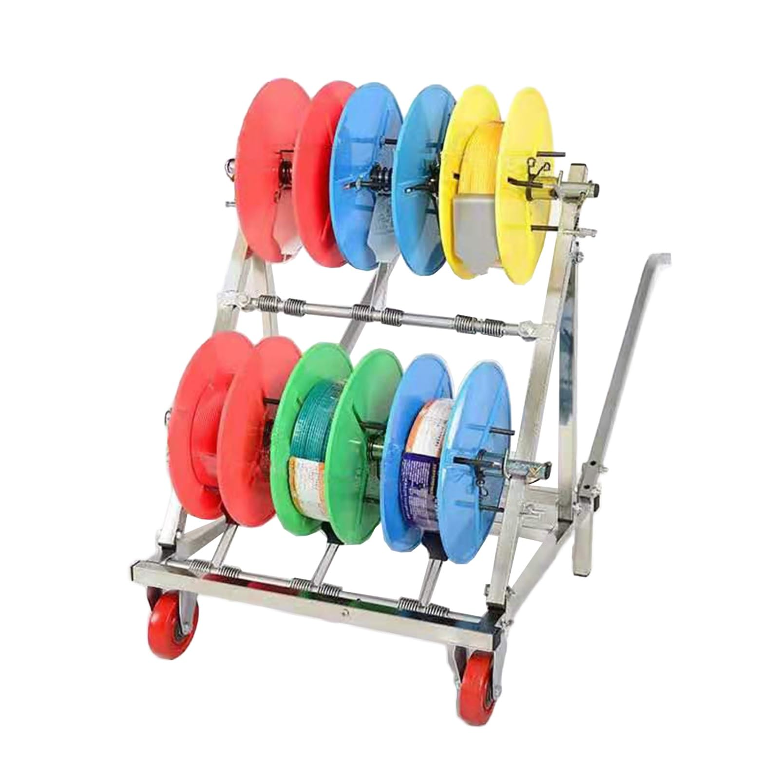 WDSOPK Electrical Spool Holder - 6 Axis Portable Bulk Cable Reel - Wire and Cable Distributor for Electrical Industrial Commercial