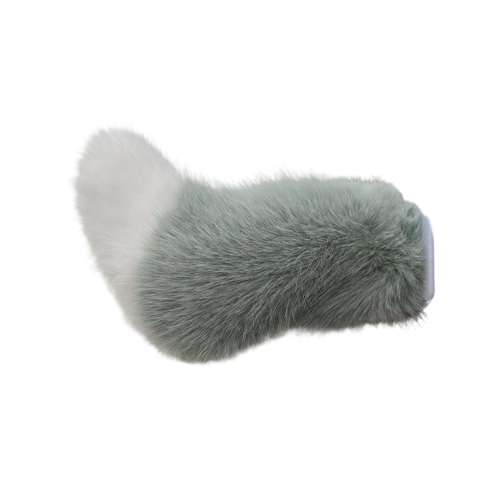 sugerou Furry Car Tail Decoration with Remote Control - Swinging Motion, Easy Install Adhesive Buckle, Removable Soft Faux Fur Car Accessory for Anime Cosplay, 30cm, Rechargeable, USB H