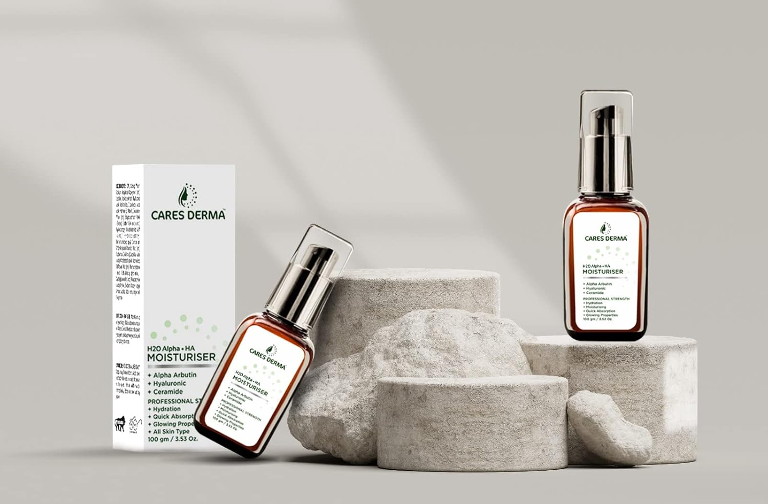 Cares Derma Lightweight Moisturiser Cream With Hylauronic, Alpha