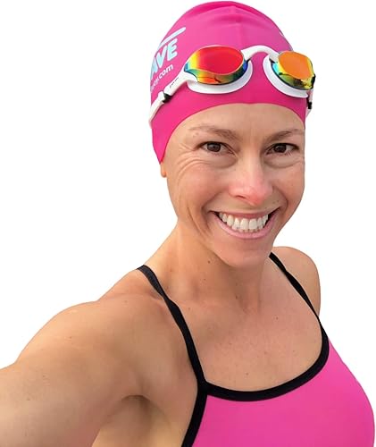 Miniatura 2 de New Wave - Gafas de natación con funda protectora de almacenamiento, lentes antiniebla, cuatro puentes nasales para triatlón y natación en aguas