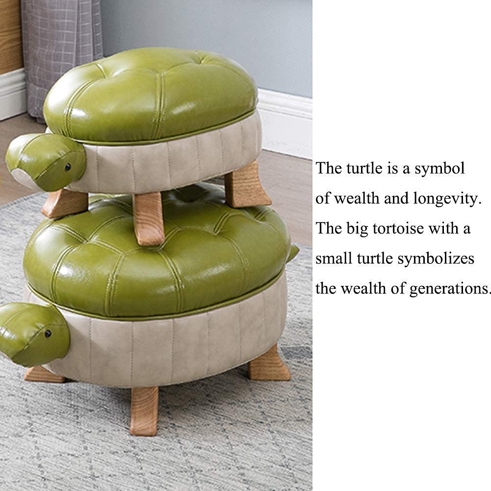 XBSLJ Ottomane Poggiapiedi a Forma di Animale Pouf Cuscino Imbottito Poggiapiedi Pouf Sgabello Poggiapiedi Sedia Divano (Colore: Ippopotamo Verde