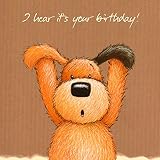 Twizler Popcorn Carte de joyeux anniversaire avec en motif l’ours ou le chien – Carte d'anniversaire pour filles – Carte d'anniversaire pour garçons