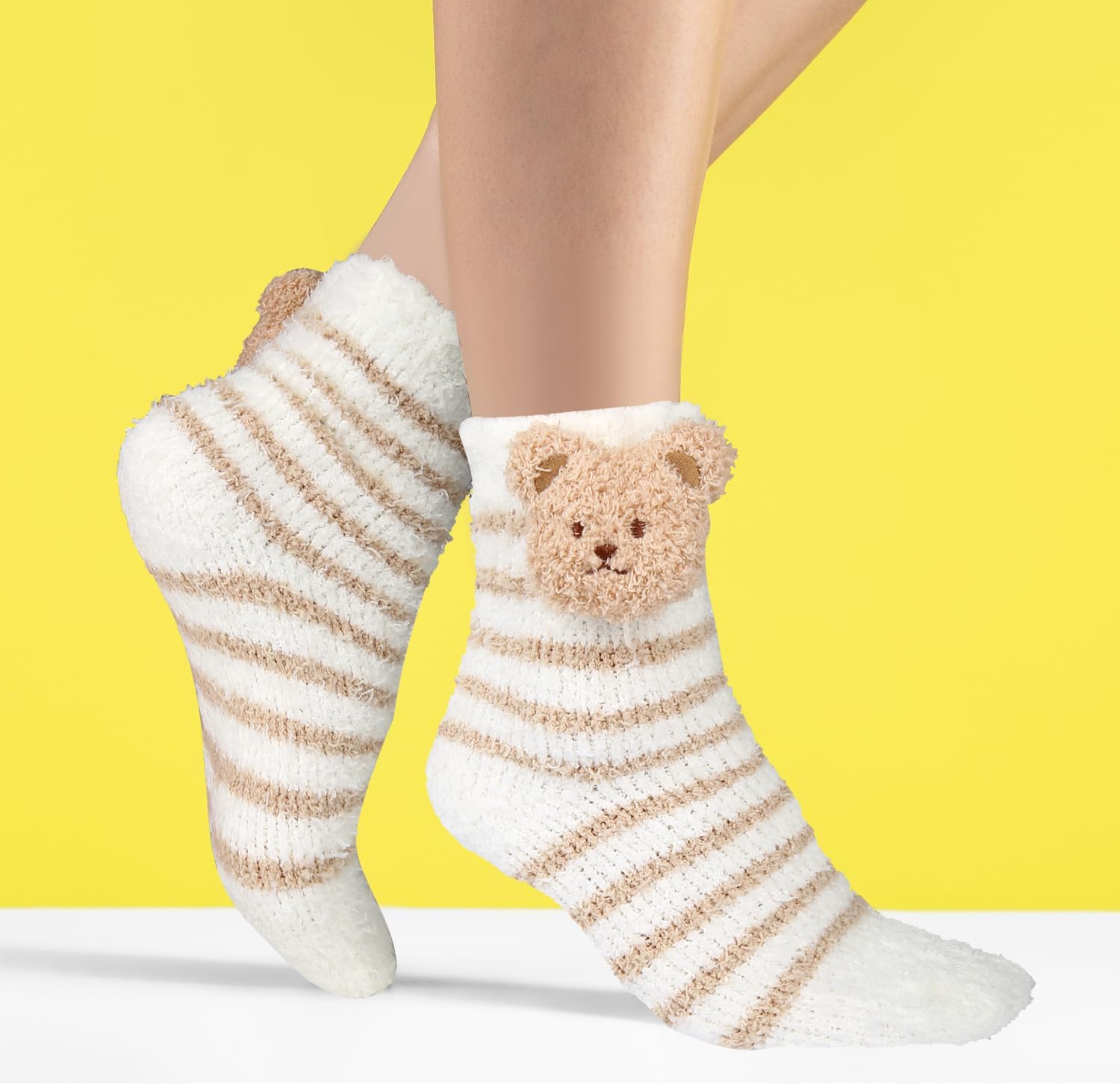 Benefeet Sox Womens Fuzzy Socks Girls Cute Slipper Sock Funny Fluffy Winter Warm Soft Cozy Plush Indoor Sleep Sock - Image 3