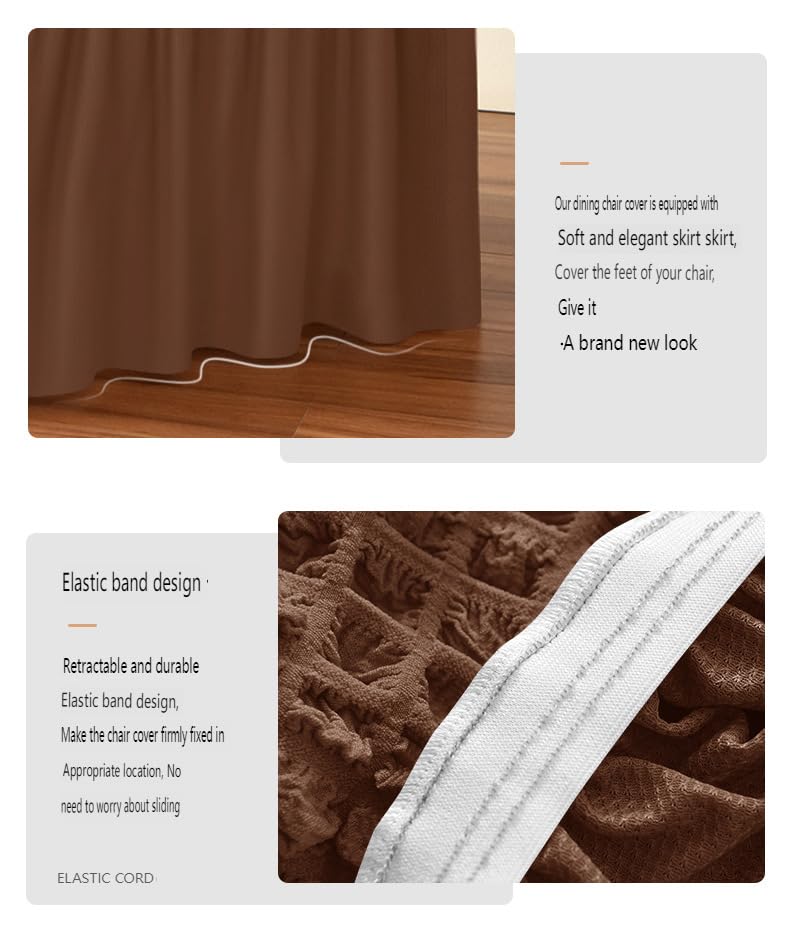 Fundas universales para sillas de comedor de licra gris lavables pack de 6 4
