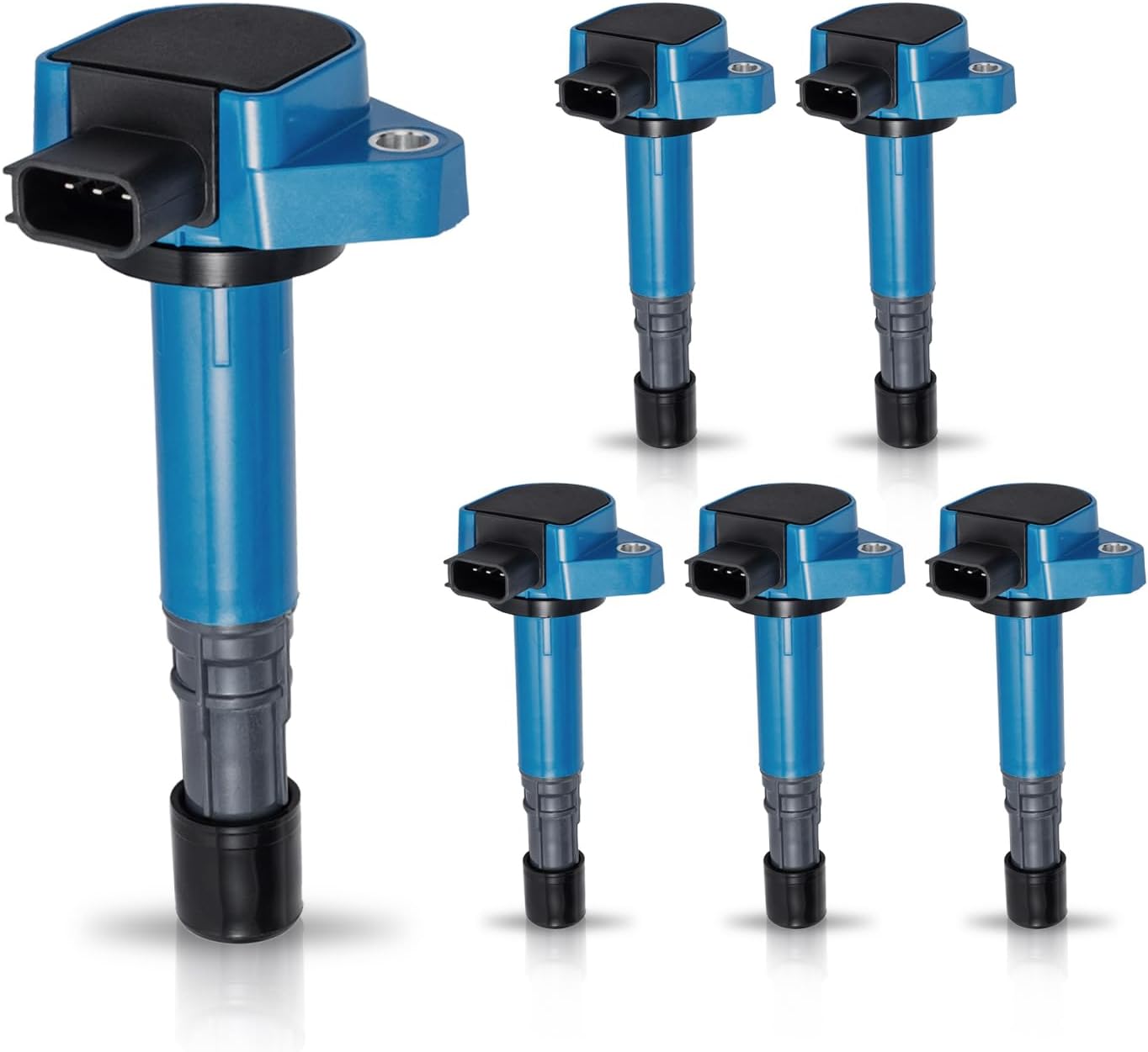 ENA Set of 6 Blue Ignition Coil Pack 3.0 3.5 3.7 V6 2001 2002 2003 2004 2005 2006 2007 2008 2009 Compatible with Honda Acura Saturn Pilot Ridgeline Accord MDX EL Vue Coils for UF400 UF512 UF307 C1460