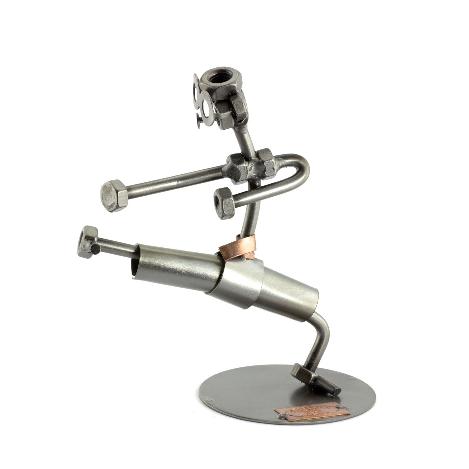 Steelman24 Metallic I Nuts And Bolts Sculpture Karate I Handmade Ornaments I Made In Germany I I Metal Figurine