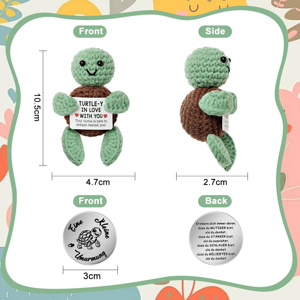 Pocket Hug - Tartaruga positiva, divertente regalo di tartaruga