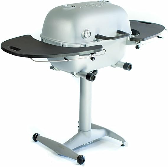 PK Grills PK360 Portable Charcoal Grill and BBQ Smoker, Cast Aluminum Outdoor BBQ Grill, Silver