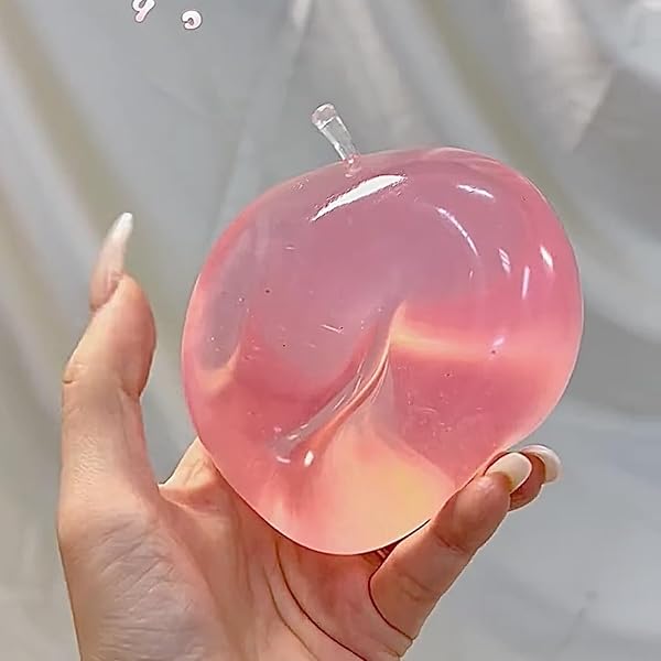 Jouet à Presser en Forme De Pomme Mignonne Anti Stress Jouets Anti Stress Jouet Pomme Verte Squishy Transparent Soulagement du Balle Aspect RéAliste Convient Aux Adultes Enfants Décoratif Cadea - 5