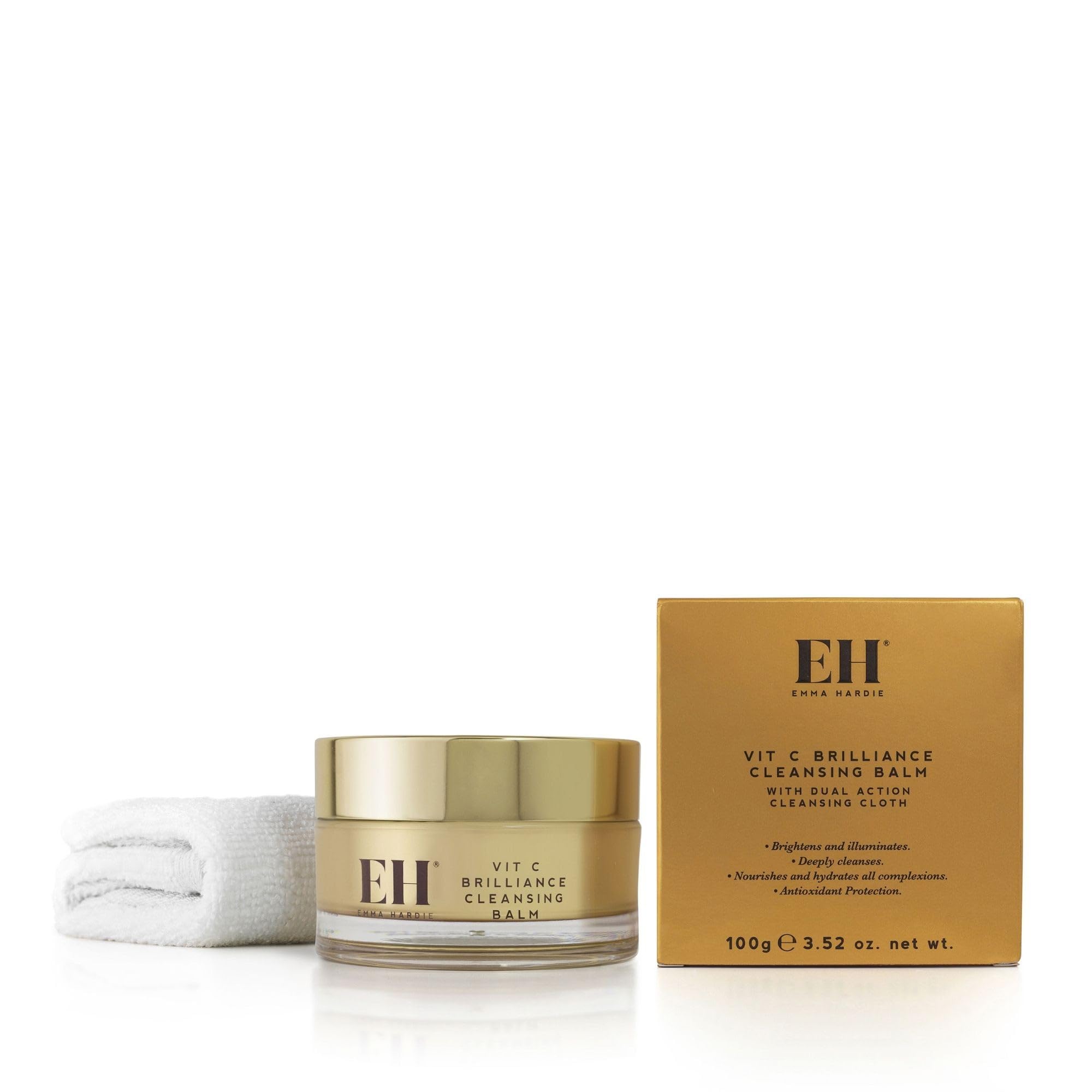 Emma Hardie Balsamo detergente alla vitamina C Brilliance (100 g), detergente illuminante e illuminante con vitamina C, olio di semi di mirtillo rosso e vitamina E, deterge profondamente, idrata e