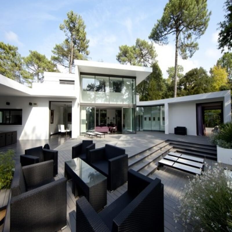 PACK 4 m² lame de terrasse composite Dual + ACCESSOIRES 2400mm Gris anthracite, ep.25mm, l.14 cm, L.240 cm